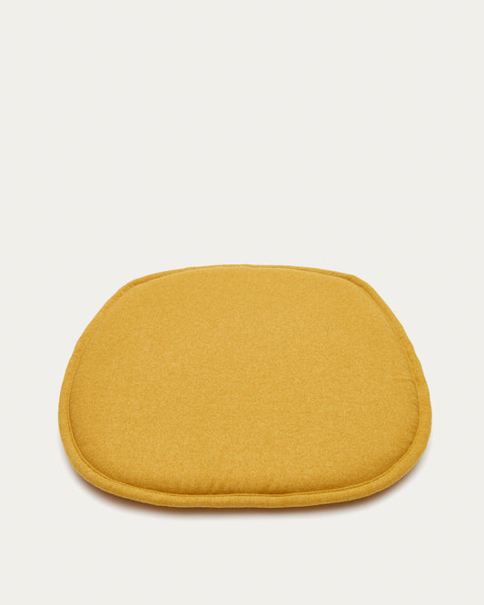 Coussin de chaise Romane jaune moutarde 43 x 43 cm