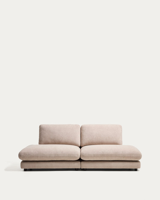 Canapé modulable Gala 3 places en micro-bouclette beige 240 cm – FSC Mix Credit