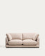 Canapé Gala 3 places en micro-bouclette beige 210 cm – FSC Mix Credit