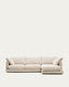 Canapé Gala 4 places en chenille beige avec méridienne droite 300 cm – Certifié FSC Mix Credit