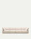 Canapé Gala 6 places en chenille beige 390 cm – Certifié FSC Mix Credit