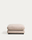 Repose-pieds Gala en micro-bouclette beige 90 x 90 cm – FSC Mix Credit
