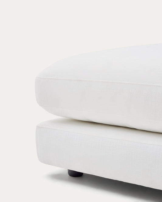 Repose-pied Gala blanc 90 x 90 cm
