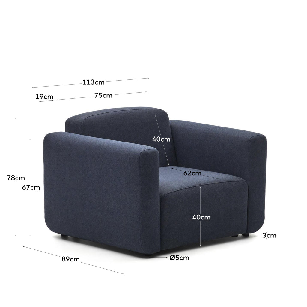Fauteuil modulable Neom bleu FSC Mix Credit
