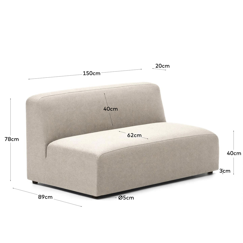 Module Neom 2 places beige 150 cm FSC Mix Credit