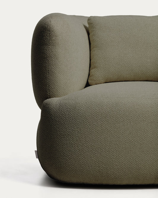Fauteuil pivotant avec coussin Martina ignifugé en chenille verte FSC Mix Credit