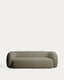 Canapé Martina 3 places ignifugé en chenille verte 246 cm – Certifié FSC Mix Credit