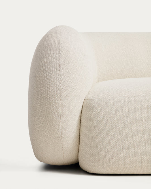 Canapé Martina 3 places ignifugé en chenille écrue 246 cm FSC Mix Credit