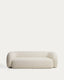 Canapé Martina 3 places ignifugé en chenille écrue 246 cm FSC Mix Credit