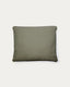 Coussin Martina ignifugé en chenille verte 60 x 52 cm