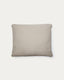Coussin Martina en chenille couleur pierre 60 x 52 cm
