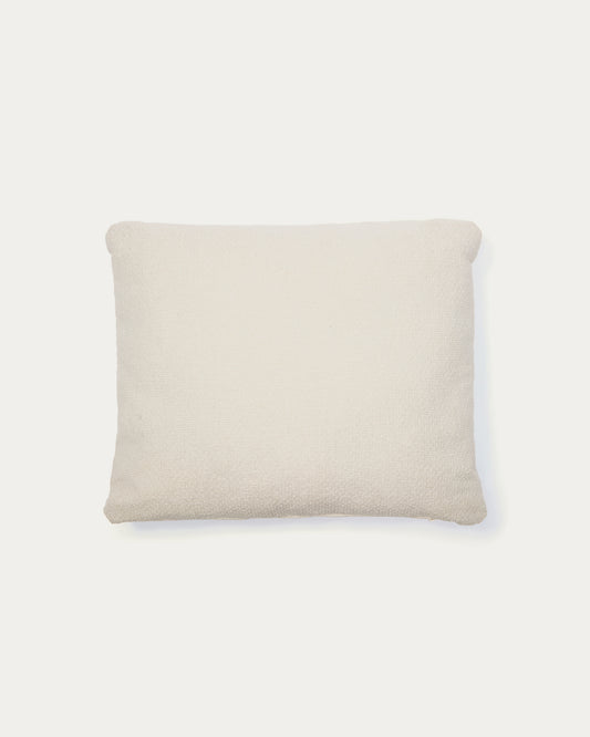 Coussin Martina ignifugé en chenille couleur écrue 60 x 52 cm