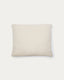 Coussin Martina ignifugé en chenille couleur écrue 60 x 52 cm