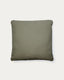 Coussin Martina ignifugé en chenille verte 52 x 52 cm