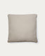 Coussin Martina en chenille couleur pierre 52 x 52 cm