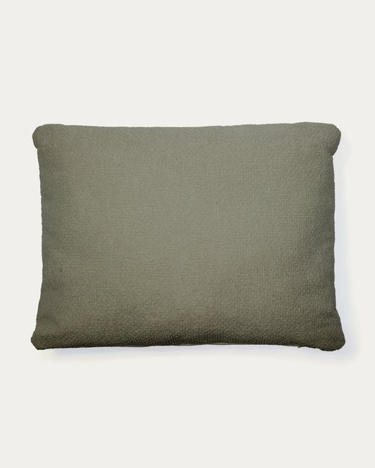 Coussin Martina en chenille verte 47 x 36 cm