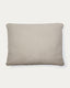 Coussin Martina ignifugé en chenille couleur pierre 47 x 36 cm