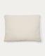Coussin Martina ignifugé en chenille couleur écrue 47 x 36 cm