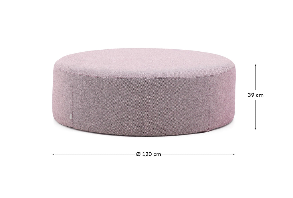 Repose-pieds déhoussable Kaeli violet Ø 120 cm