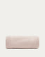 Housse pour repose-pieds Kaeli en bouclette rose Ø 120 cm