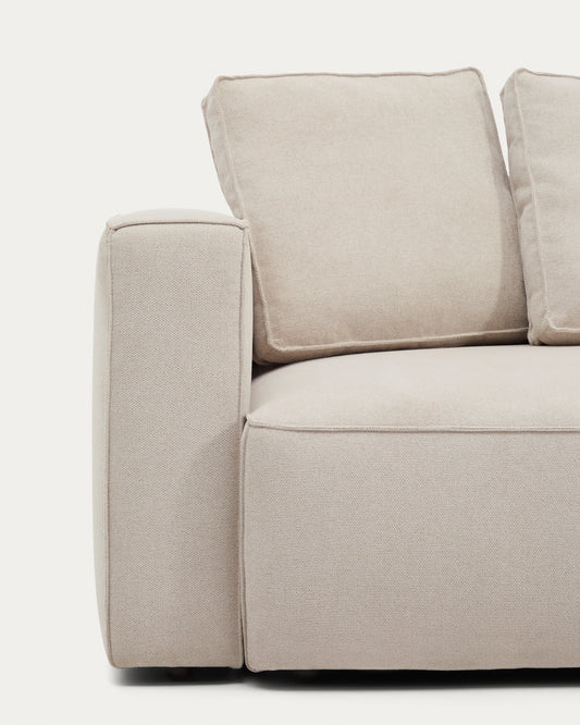 Canapé-lit Marela 3 places en chenille beige 236 cm FSC Mix Credit