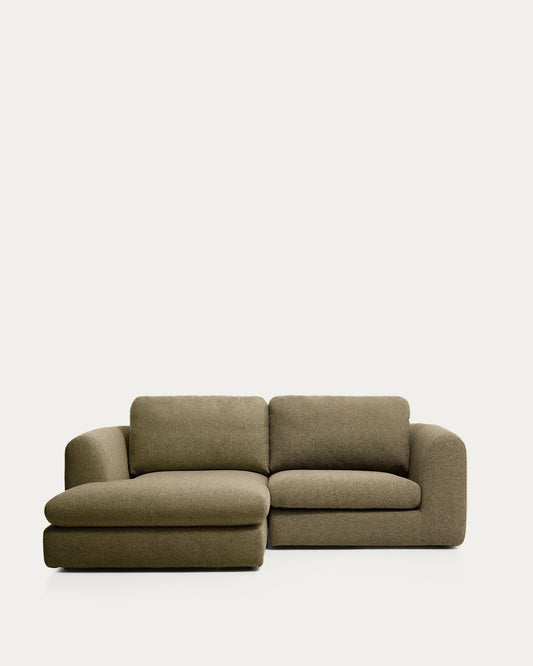 Canapé Vera 3 places avec méridienne gauche vert olive 232 cm FSC Mix Credit
