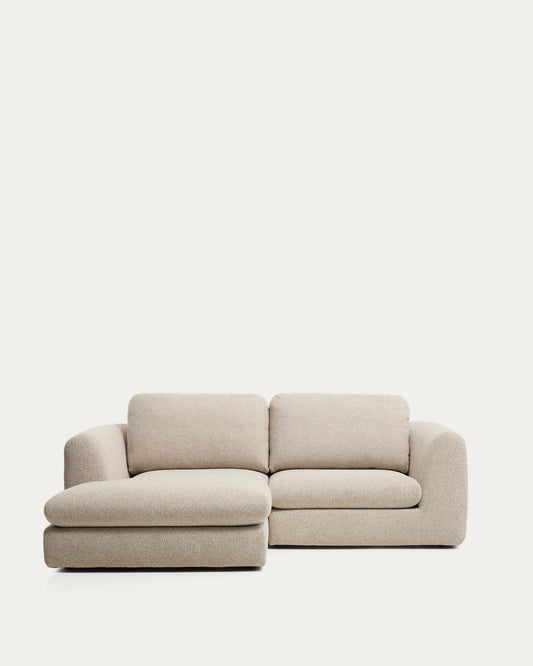 Canapé Vera 3 places avec méridienne gauche beige 232 cm FSC Mix Credit