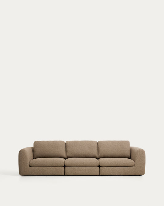 Canapé Vera 4 places marron clair 320 cm FSC Mix Credit
