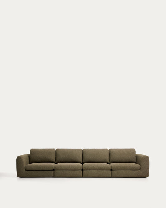 Canapé Vera 6 places vert olive 410 cm FSC Mix Credit