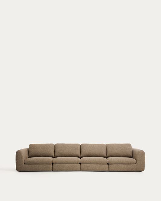 Canapé Vera 6 places marron clair 410 cm FSC Mix Credit