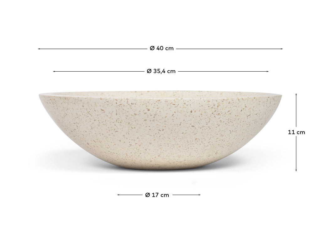 Vasque à poser Delina terrazzo blanc Ø 40 cm