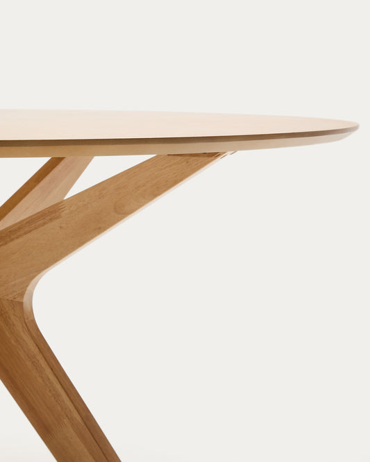Table Ronde Naanim en placage de chêne Ø 120 cm
