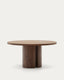 Table ronde Nealy en placage de noyer, finition foncée Ø 150 cm