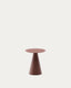 Table d'appoint Wilshire en verre trempé dépoli et acier finition terracotta mat Ø35 cm