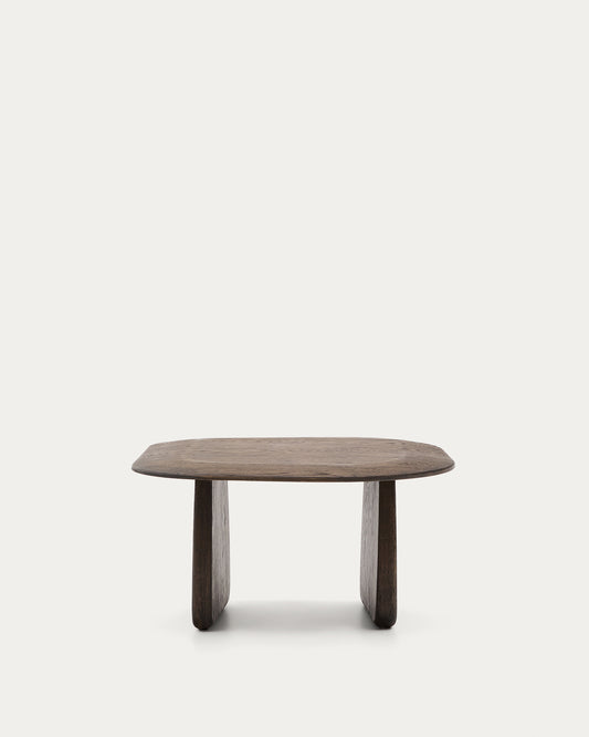 Table auxiliaire Pirita en bois de chêne finition foncée 71 x 70 cm FSC 100 %