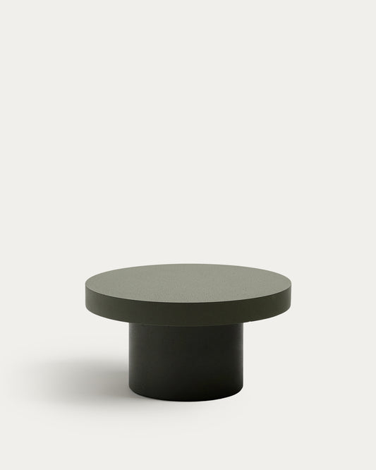 Table basse Aiguablava en ciment vert Ø 90 cm