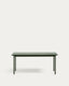 Table d’extérieur Maurina en acier galvanisé vert et céramique verte 182 x 91 cm