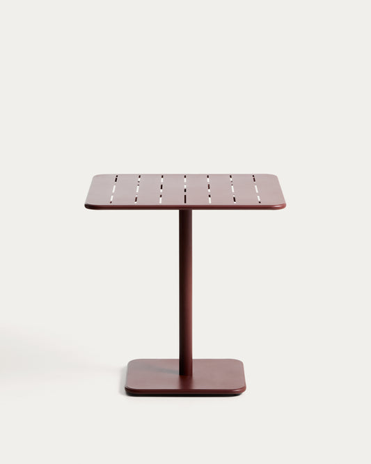 Table d’extérieur Brai en acier galvanisé grenat 70 x 70 cm