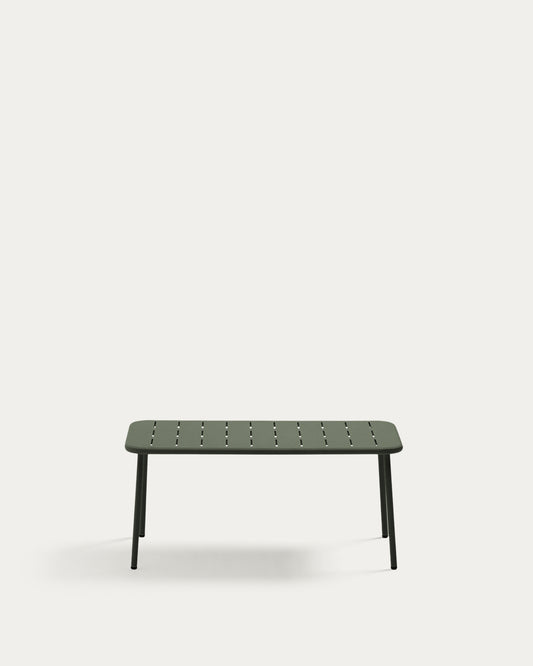 Table basse d’extérieur Zivia vert en acier galvanisé vert 90 x 50 cm