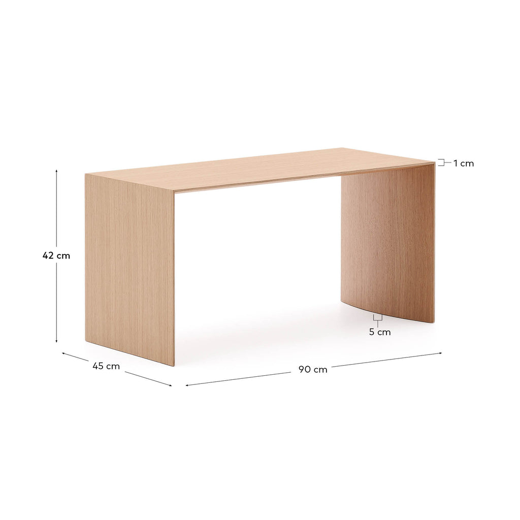 Table basse Litto en placage de chêne FSC Mix Credit 90 x 45 cm