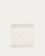 Table auxiliaire Sorein en marbre blanc 40 x 40 cm