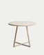 Table ronde Tella en acier galvanisé et céramique beige Ø 90 cm