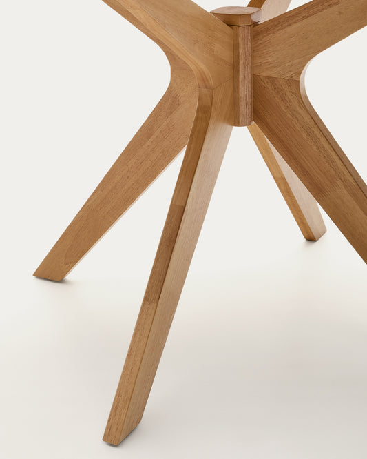 Table Ronde Naanim en placage de chêne Ø 100 cm