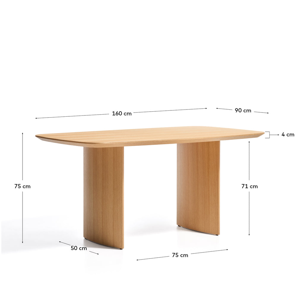 Table Litto en placage de chêne 160 x 90 cm