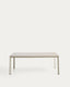Table Anafi en pierre frittée et aluminium écru 180 x 90 cm