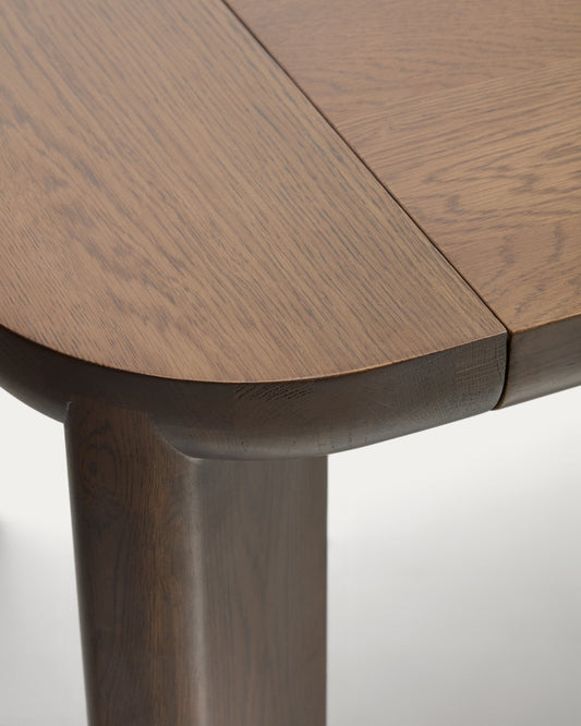 Table extensible Jondal en bois et placage de chêne avec finition ton noyer FSC 100 % 200 (286) x 100 cm