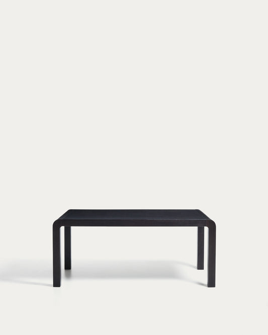Table extensible Erisia en bois de chêne massif finition ébonisée 180 (230) x 90 cm FSC 100%