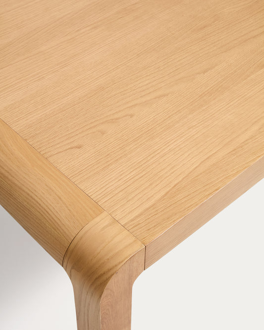 Table extensible Erisia en bois de chêne massif finition ton naturel 180 (230) x 90 cm FSC 100%
