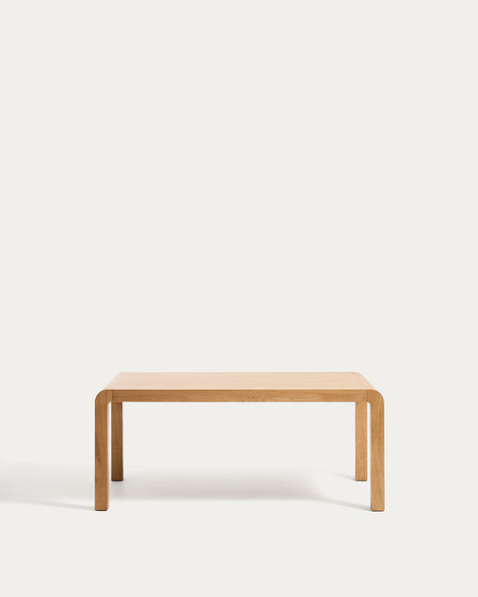 Table extensible Erisia en bois de chêne massif finition ton naturel 180 (230) x 90 cm FSC 100%