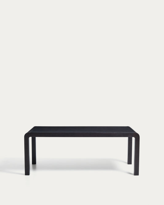 Table extensible Erisia en bois de chêne massif finition ébénisée 200 (280) x 100 cm FSC 100%